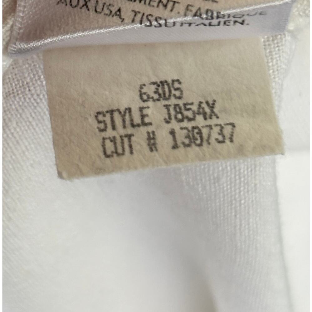 Eileen Fisher Women’s Ivory Linen Blend Band Collar Button Front Blouse *Large* - Picture 8 of 10